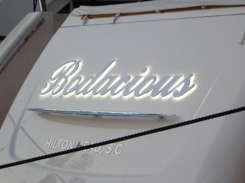 Bespoke Boat Signs - Mirror Polished 316 Stainless Steel